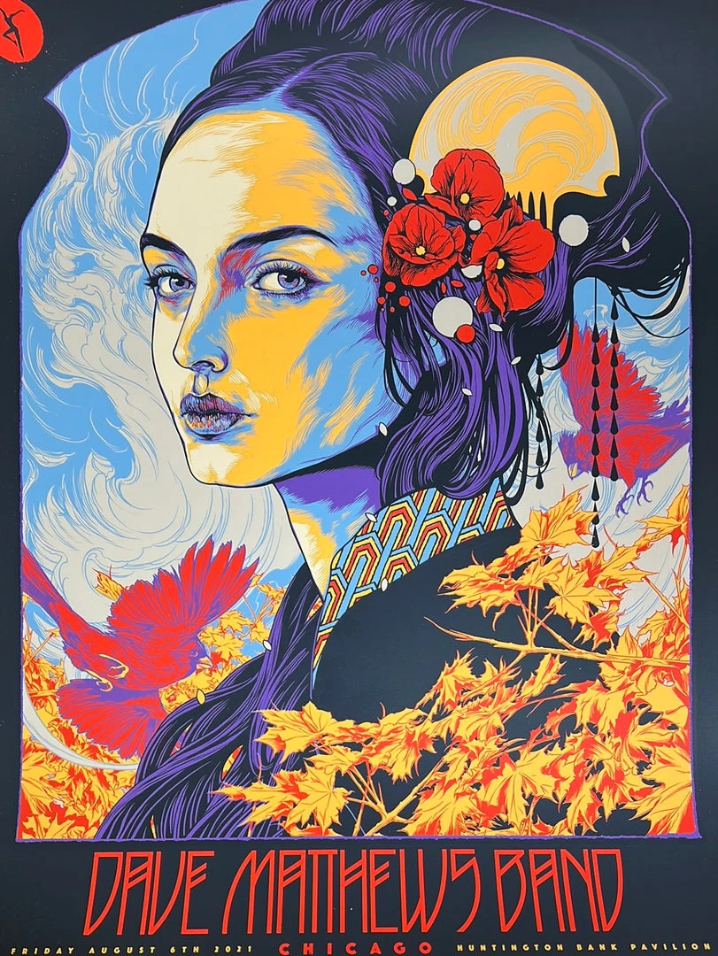 Dave Matthews Band - 2021 Ken Taylor Poster Chicago, IL 3 Dave Matthews Band - 2021 Ken Taylor Poster Chicago, IL