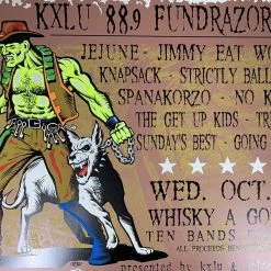 TAZ KXLU Fundraiser - 1997 T.A.Z. Poster Los Angeles, CA 1st Ed Gig Posters