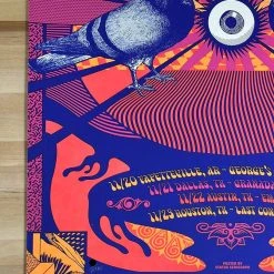 Pigeons Playing Ping Pong - 2019 Status Serigraph Poster November Run Gig Posters