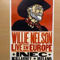 Willie Nelson - 2010 Hatch Show Print 6/4 Poster Killarney, Ireland Gig Posters