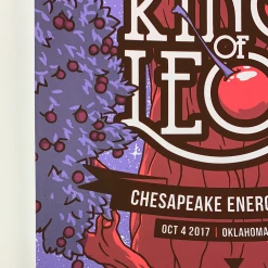 Kings Of Leon - 2017 Florey Poster Oklahoma City, OK Gig Posters