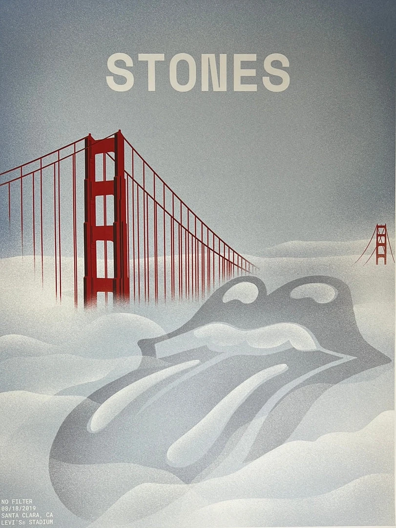 Sold Out Posters Rolling Stones - 2019 Poster No Filter Tour Santa Clara, CA 3 Sold Out Posters Rolling Stones - 2019 Poster No Filter Tour Santa Clara, CA