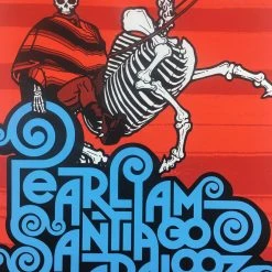 Ames Brothers Pearl Jam - 2013 Ames Bros Poster Santiago, Chile Lollapalooza S/N Gig Posters