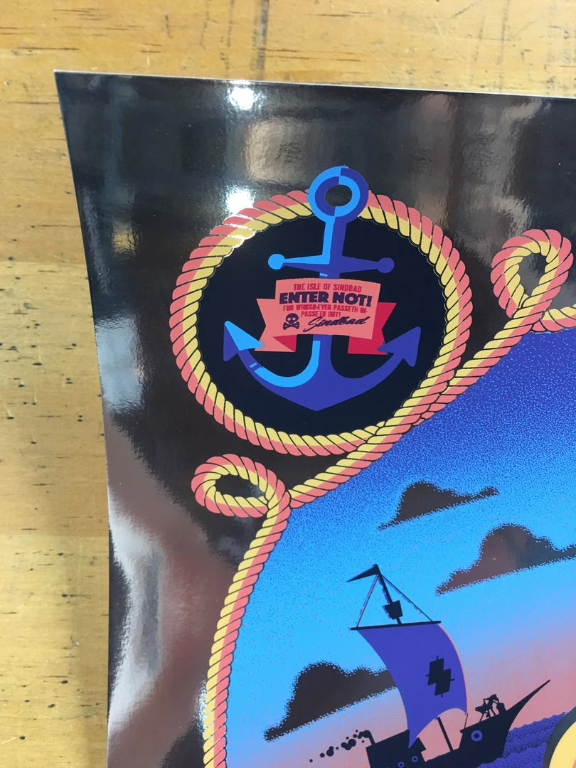 Popeye The Sailor Meets Sindbad The Sailor - 2014 Tom Whalen Poster Foil Blue Va Art Prints 6 Popeye The Sailor Meets Sindbad The Sailor - 2014 Tom Whalen Poster Foil Blue Va Art Prints