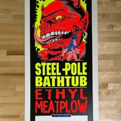 TAZ Steel Pole Bathtub - 1993 T.A.Z. Poster Ethyl Meatplow Tour 1st Ed