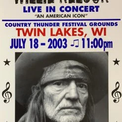 Willie Nelson - 2003 Franks Brothers 7/18 Poster Twin Lakes, WI Gig Posters