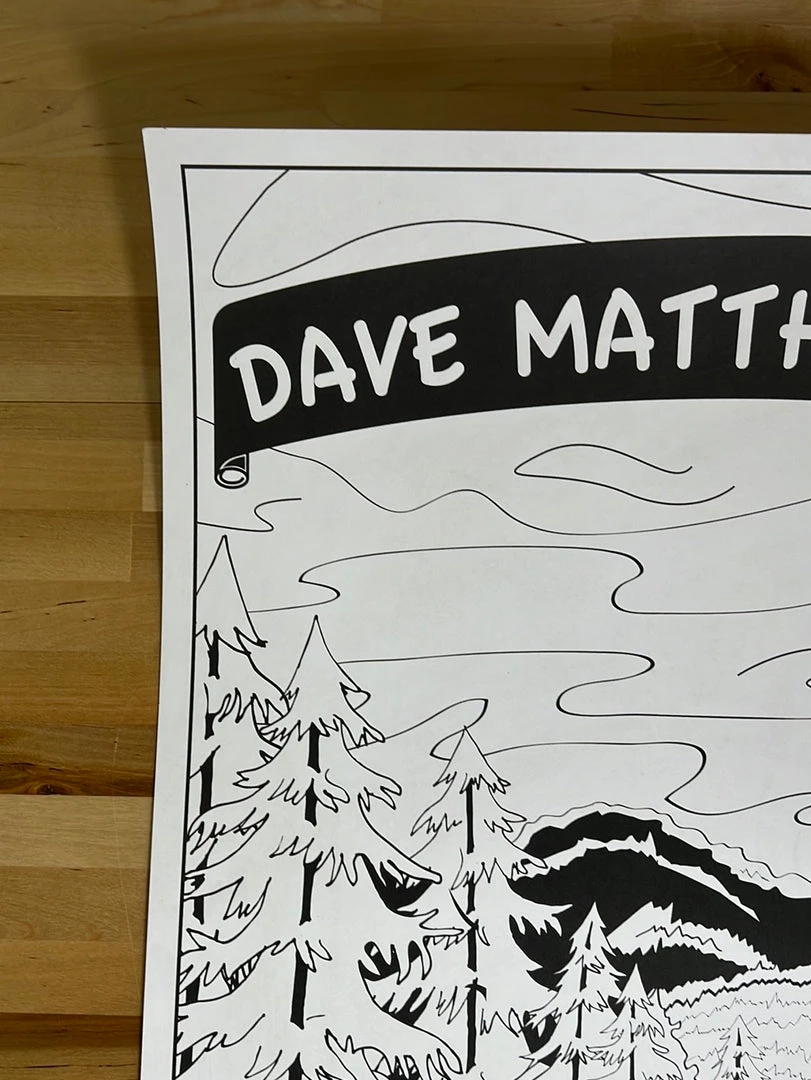 Dave Matthews Band - 2020 Jamison Grace Coloring Poster Quincy, WA Gig Posters 5 Dave Matthews Band - 2020 Jamison Grace Coloring Poster Quincy, WA Gig Posters