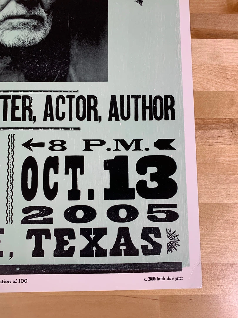 Willie Nelson - 2005 Franks Brothers Poster Smithville, Texas 8 Willie Nelson - 2005 Franks Brothers Poster Smithville, Texas