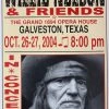 Willie Nelson - 2004 Franks Brothers 10/26-27 Poster Galveston, TX