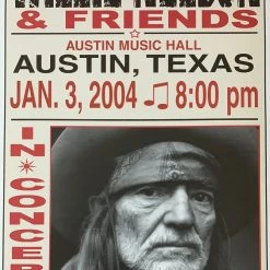 Willie Nelson - 2004 Franks Brothers 1/3 Poster Austin, TX Gig Posters