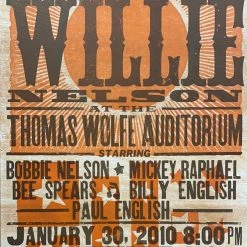 Willie Nelson - 2010 Hatch Show Print 1/30 Poster Asheville, North Carolina Gig Posters