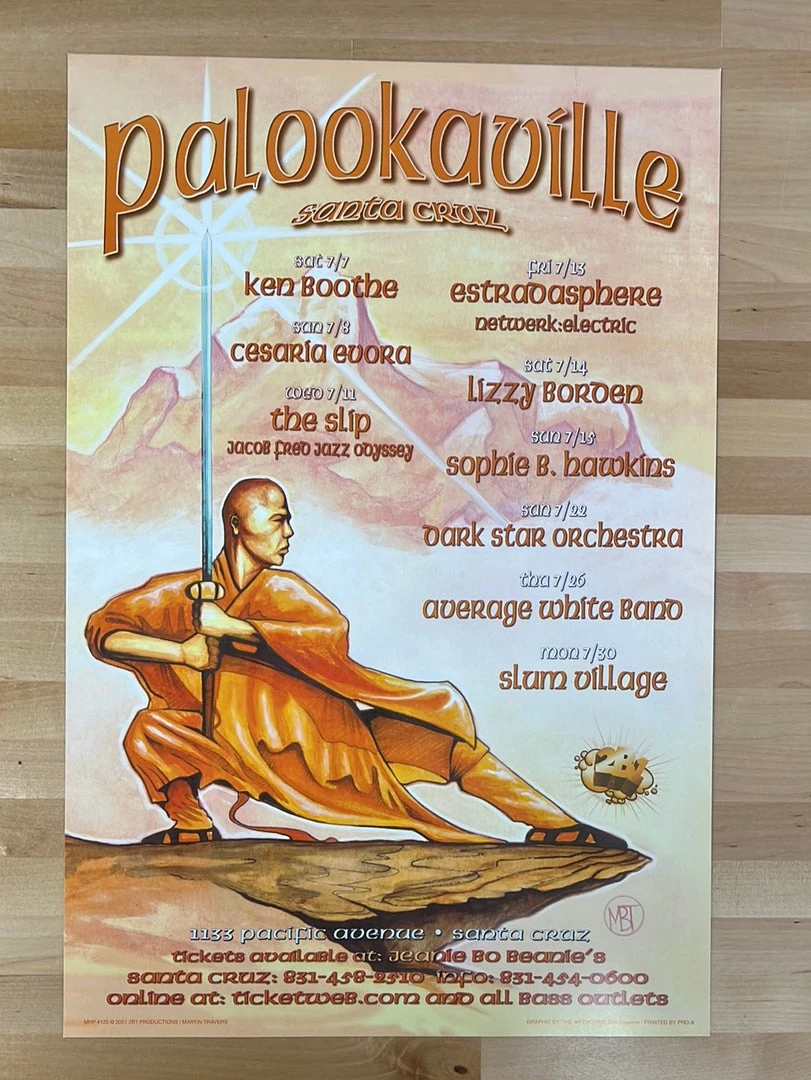 The Artworks Gig Posters MHP 125 July - 2001 Poster Palookaville Santa Cruz, CA 1st 4 The Artworks Gig Posters MHP 125 July - 2001 Poster Palookaville Santa Cruz, CA 1st