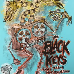 The Black Keys - 2008 Dan Grzeca Poster Brooklyn, NY McCarren Park 410/475