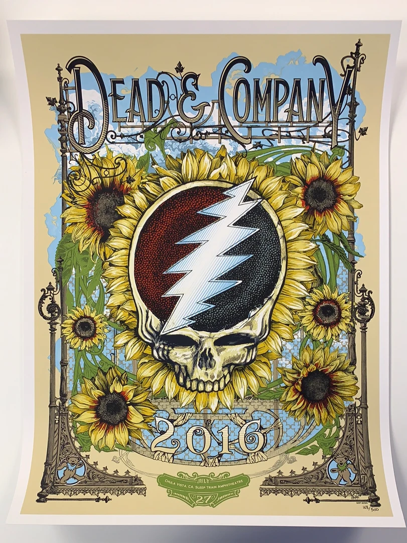 Sold Out Posters Gig Posters Dead & Company - 2016 Poster Chula Vista, CA Summer Tour 4 Sold Out Posters Gig Posters Dead & Company - 2016 Poster Chula Vista, CA Summer Tour