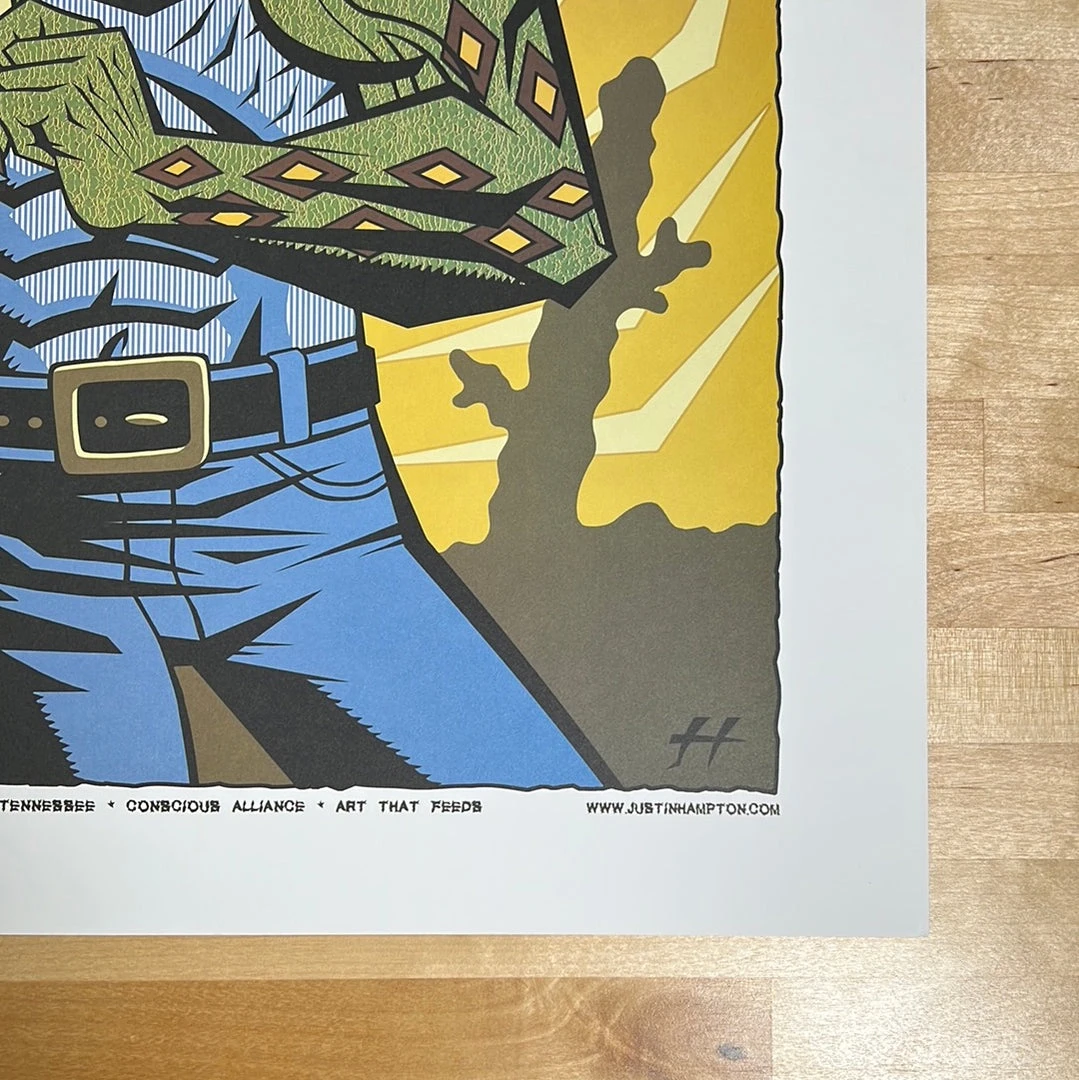 Bonnaroo - 2008 Justin Hampton Poster Manchester, TN Pearl Jam Gig Posters 7 Bonnaroo - 2008 Justin Hampton Poster Manchester, TN Pearl Jam Gig Posters