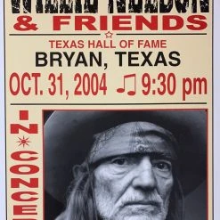 Willie Nelson - 2004 Franks Brothers 10/31 Poster Bryan, TX