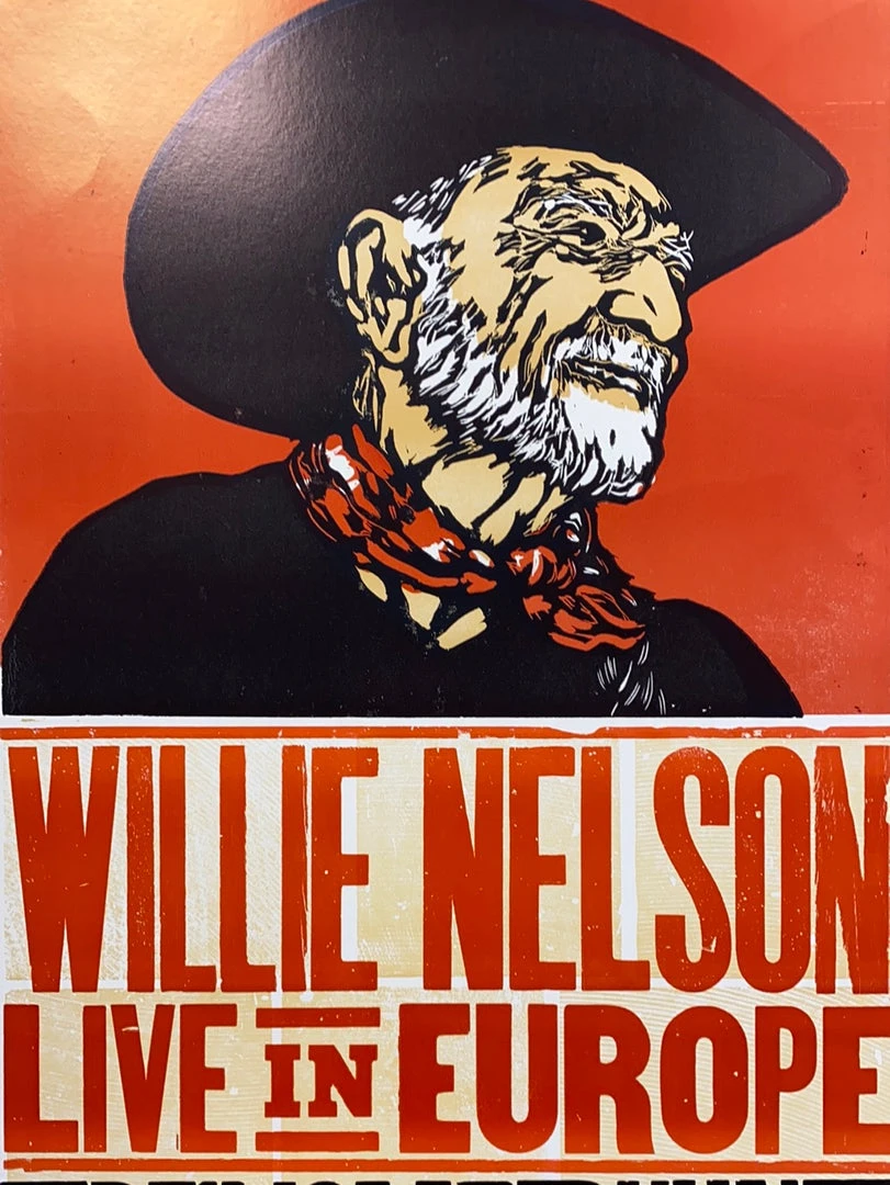 Willie Nelson - 2010 Hatch Show Print 6/19 Poster Stuttgart, Deutschland Gig Posters 3 Willie Nelson - 2010 Hatch Show Print 6/19 Poster Stuttgart, Deutschland Gig Posters