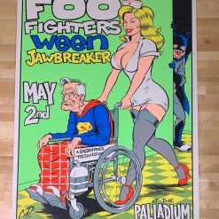 Foo Fighters - 1996 Chris Coop Poster Los Angeles, CA The Palladium Gig Posters
