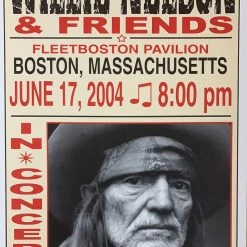 Willie Nelson - 2004 Franks Brothers 6/17 Poster Boston, MA Gig Posters