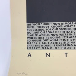 Andy Gill - 2020 Shepard Fairey (edge Wear) Poster Obey Anti-Hero UK Art Print Art Prints