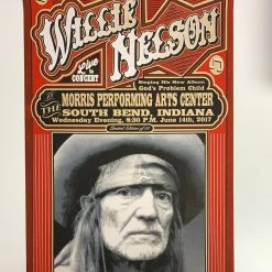 Gig Posters Willie Nelson - 2017 Mattole River Studios Poster South Bend, Indiana
