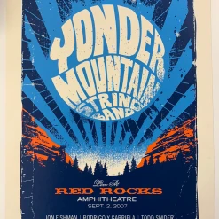 Methane Studios Yonder Mountain String Band - 2007 Methane Poster Red Rocks Morrison, CO Colorado