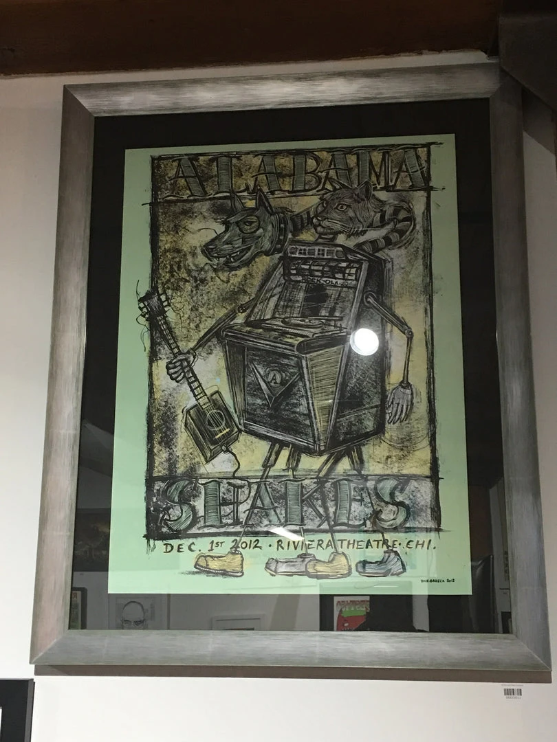 Alabama Shakes - 2012 Dan Grzeca Poster Chicago, IL Riviera Theatre FRAMED 7 Alabama Shakes - 2012 Dan Grzeca Poster Chicago, IL Riviera Theatre FRAMED