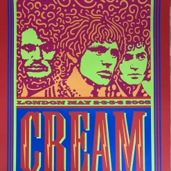 Eric Clapton Cream - 2005 John Van Hamersveld Poster London AE 19x27.5