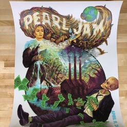 Colorado Pearl Jam - 2020 Zeb Love Poster Denver, CO Pepsi Center