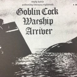 Goblin Cock - 2009 Dan MacAdam Of Crosshair Poster Chicago, IL Empty Bottle