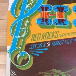 Phish - 2009 Wes Winship 7/31 Poster Morrison, CO Red Rocks Colorado