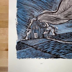 Ash - 2009 Dan Grzeca Poster Art Print Blue/Silver