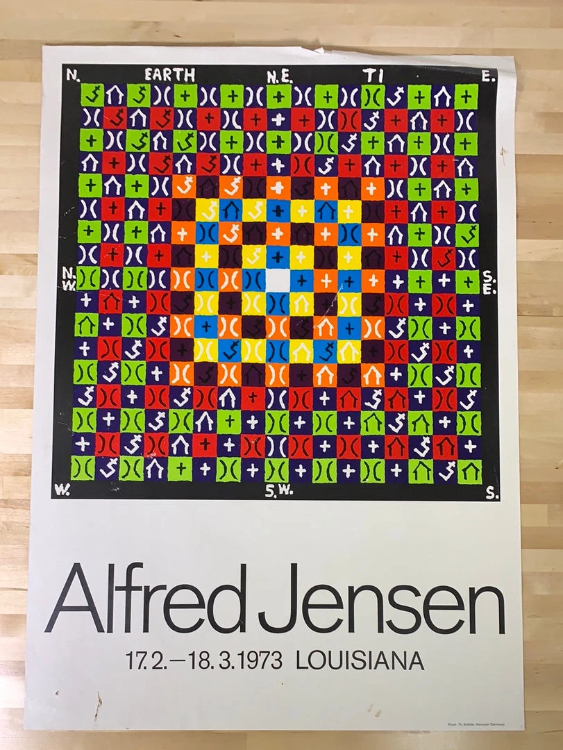 Alfred Jensen - 1973 Art Print Poster Original Vintage Art Prints 4 Alfred Jensen - 1973 Art Print Poster Original Vintage Art Prints