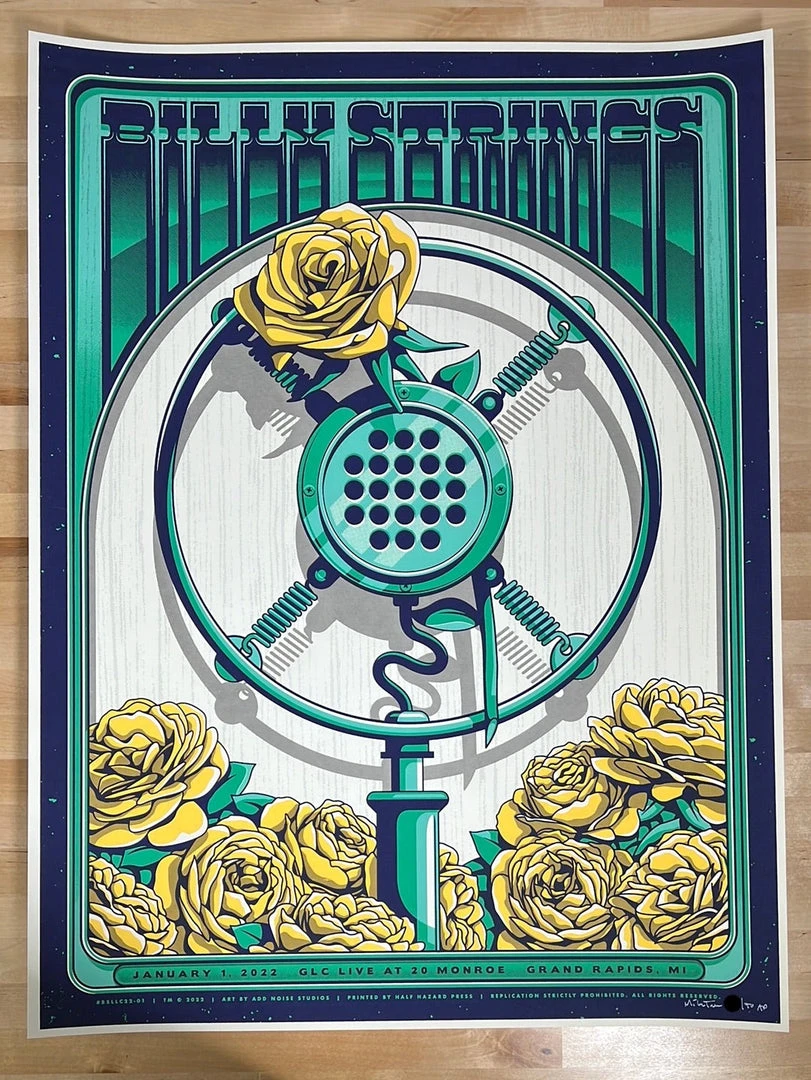 Gig Posters Billy Strings - 2022 Mike Tallman Poster Grand Rapids, MI 1/1 AP 4 Gig Posters Billy Strings - 2022 Mike Tallman Poster Grand Rapids, MI 1/1 AP