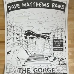 Dave Matthews Band - 2020 Jamison Grace Coloring Poster Quincy, WA Gig Posters