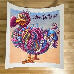 Dodo - 2021 BioWorkz Poster Dave Matthews Band Pink Gig Posters