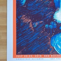 Colorado String Cheese Incident - 2018 James Eads Poster Red Rocks Morrison, CO