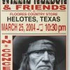 Willie Nelson - 2004 Franks Brothers 3/25 Poster Helotes, TX