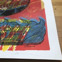 Original Artwork Phish - 2009 Dan Grzeca Poster Cincinnati, OH US Bank Arena TEST