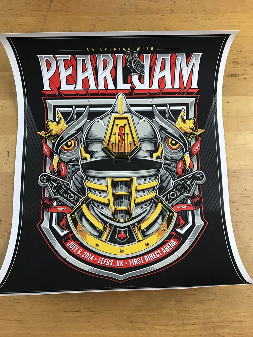 Gig Posters Pearl Jam - 2014 Mark 5 Poster Leeks, UK, First Direct Arena 4 Gig Posters Pearl Jam - 2014 Mark 5 Poster Leeks, UK, First Direct Arena