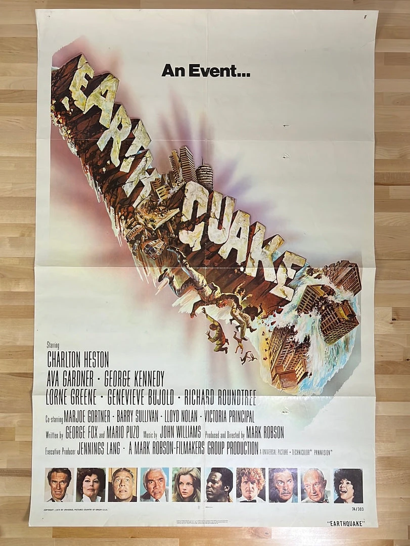Sold Out Posters Earthquake - 1974 One Sheet Movie Poster Original Vintage 27x41 Movie/TV Posters 4 Sold Out Posters Earthquake - 1974 One Sheet Movie Poster Original Vintage 27x41 Movie/TV Posters