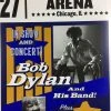 Bob Dylan - 2017 Geoff Gans Poster Chicago Wintrust Arena BLUE