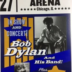 Bob Dylan - 2017 Geoff Gans Poster Chicago Wintrust Arena BLUE