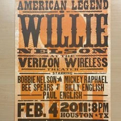 Gig Posters Willie Nelson - 2011 Hatch Show Print 2/4 Poster Houston, Texas 5 Gig Posters Willie Nelson - 2011 Hatch Show Print 2/4 Poster Houston, Texas