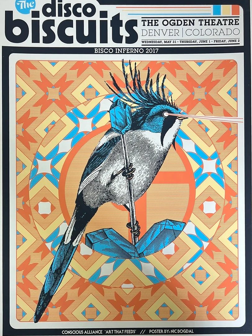 The Disco Biscuits - 2017 Nic Bogdal Poster Denver, CO Ogden 3 The Disco Biscuits - 2017 Nic Bogdal Poster Denver, CO Ogden