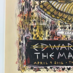 Edward Sharpe & The Magnetic Zeros - 2016 Dan Grzeca Poster Cambridge, MA