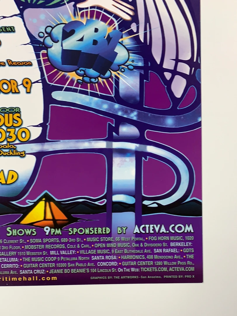 MHP 104 November - 2000 The Artworks Poster Maritime Hall San Fran 1st Gig Posters 7 MHP 104 November - 2000 The Artworks Poster Maritime Hall San Fran 1st Gig Posters