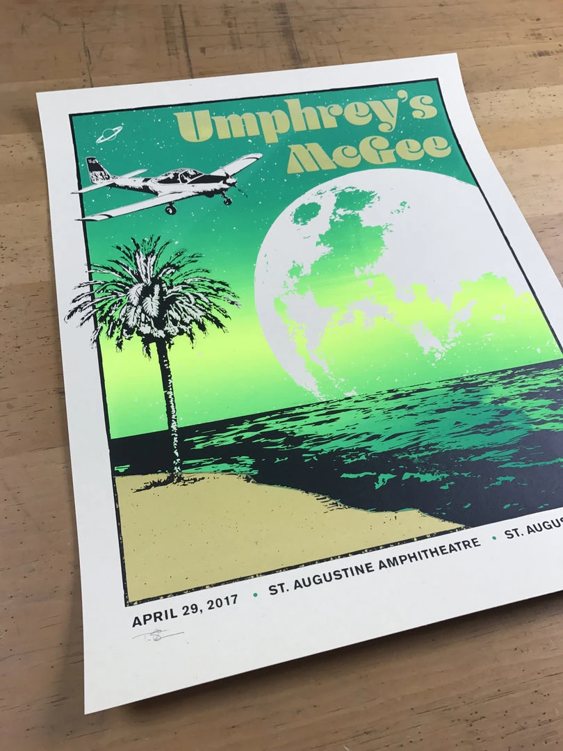 Umphrey's McGee - 2017 T. Shaw Poster St. Augustine, FL 5 Umphrey's McGee - 2017 T. Shaw Poster St. Augustine, FL