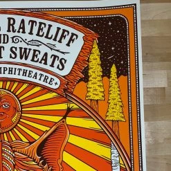 Colorado Nathaniel Rateliff - 2019 Owen Murphy Poster Red Rocks Morrison, CO