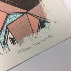 Gig Posters Walk The Moon - 2015 Justin Santora Poster Austin, TX Stubb's BBQ